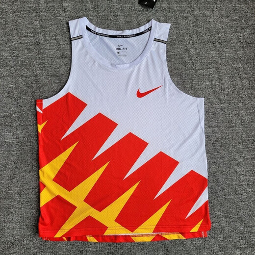 NBA KIDS-NIKE猎鹰速干半袖田径训练服专业跑步猎鹰短跑服装反光网眼速干 耐克-猎鹰背心-灰色【高品质】 M 耐克-M 55-65KG