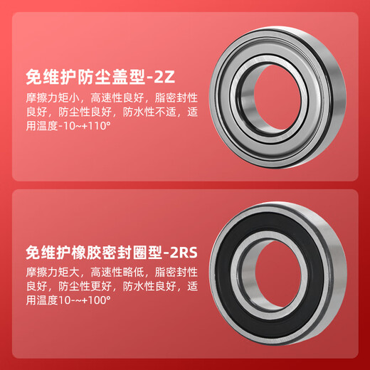 德国SHSMOO/斯姆欧 高速深沟球轴承 6203-2RS高速橡胶密封[17*40*12]