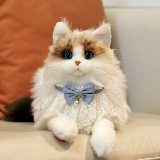 Simulierte Katzenpuppen, Ruffian -Katzenpuppen, Puppen, Kätzchen Plüschspielzeuggeschenke für Freundinnen am Valentinstag, Ragdolls, Katzenpuppen, Standardstil 38*22 cm