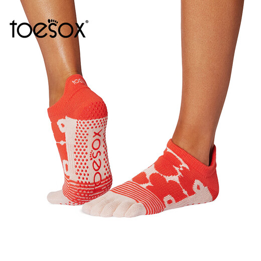 Toesox yoga socks toe socks Pilates socks sweat-absorbent non-slip sports socks Low Rise dark blue S (size 34~38)
