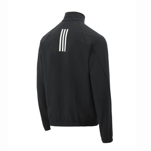 Adidas jacket men's spring and autumn new stand collar business casual versatile jacket windproof jacket outdoor fitness sportswear top black JE1342 S