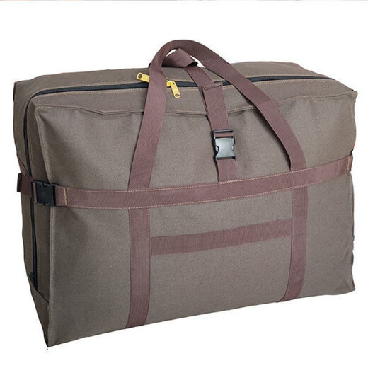 Sailotou thickened waterproof Oxford cloth aviation checked bag large capacity travel bag foldable large bag luggage bag moving bag large size 70*50*34 black