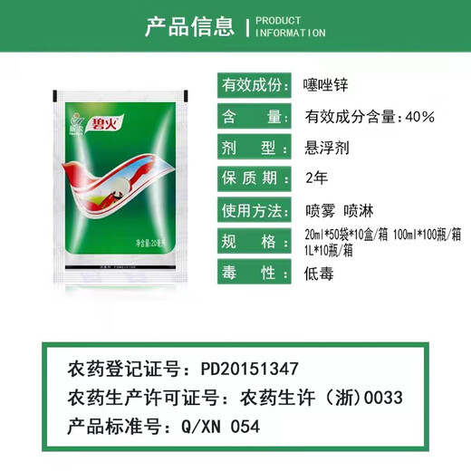 Bihuo Xinnong 40% Thiazole Zinc Cucumber Bacterial Angular Spot Disease Cabbage Soft Rot Citrus Canker Pesticide Fungicide 1000ml