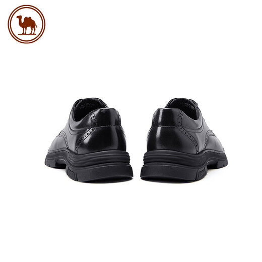 Camel leather shoes men's cowhide business casual formal comfortable derby shoes P14A005608 black 42
