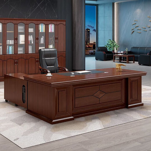 Einfacher Büroschreibtisch Chef President Desk Manager Schreibtisch Vorsitzender großer Schreibtisch Single Office Desk Stuhl Kombination Möbel 826 Version Straight Side 1,6m Single Tisch ohne Auxiliary Cabinet