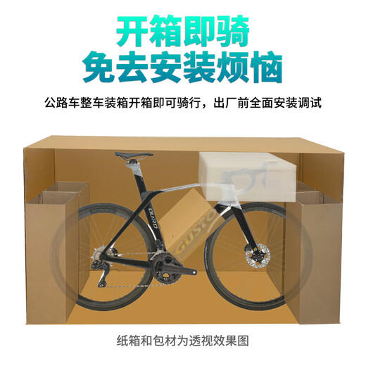 SUNPEED高士特公路车GUSTO RANGER EVO碳纤维碟刹电变破风气动自行车 车队金 更多尺码请联系客服确认 电变7170铝轮铝把