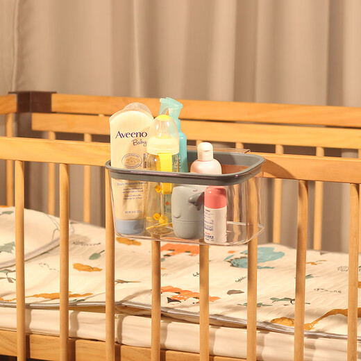 CLCEY crib hanging storage basket bed rail storage bag bedside hanging bag hanging basket diaper table storage box bed hanging blue