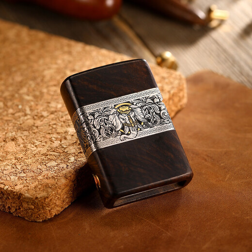ZIPPO [Ruyi Jixiang] Valentine's Day Selected Lighter Keroleum Golden Camphor Inlay Elephant High-end Wooden Gift Box Men Ruyi Jixiang-Ziguang Sandalwood (DY9902TM) All Size