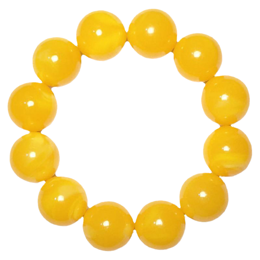 Fat Donglai quality beeswax bracelets chicken oil yellow floating flowers for old boys and girls round beads amber bracelet transfer decoration 16mm diameter floating flower bracelets for men