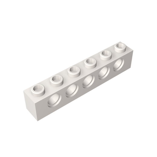 
Domestic building block parts 1x6 5-hole brick compatible 3894 small particle MOC plug-in parts Light gray 5 pieces