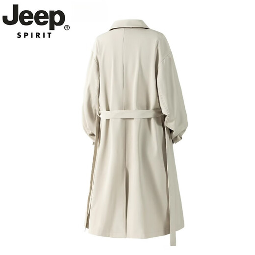 JEEP SPIRIT light luxury high-end German mid-length windbreaker men's British style casual over-the-knee coat jacket men's casual new product black 2XL recommended weight 160-180Jin Jin equals 0.5 kg