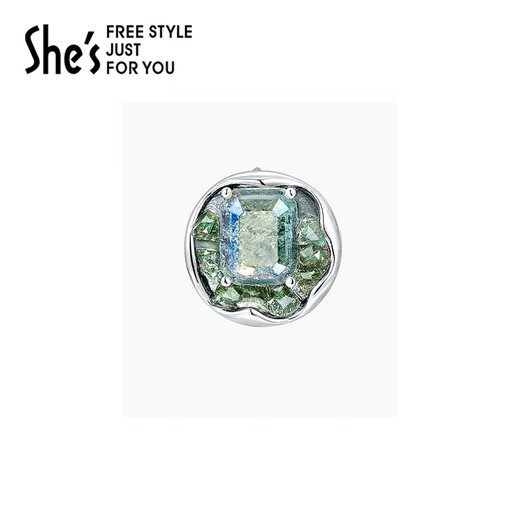 She s Akiko celebrity style Monet impression necklace temperament earrings ear studs clavicle chain set birthday gift for women blue ear studs C0