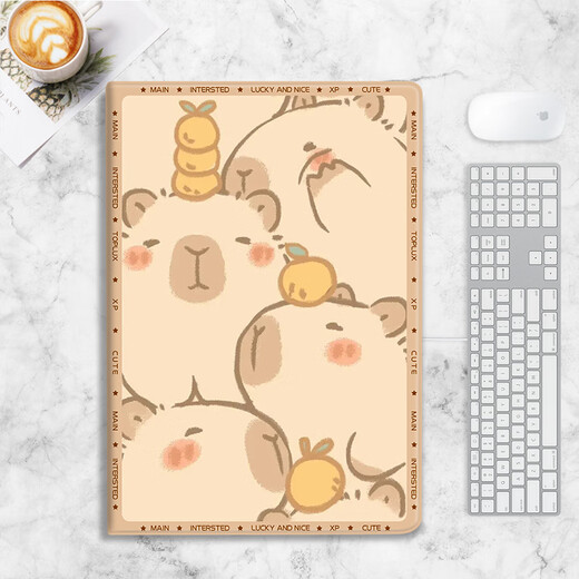 忽风可爱卡皮巴拉适用苹果ipad2020保护壳2021 10.2寸笔槽mini6平板保护套三折air4第八代Air2/3 9.7英 N14380阿尼亚书本式笔槽款送钢 iPad Pro(10.5英寸)