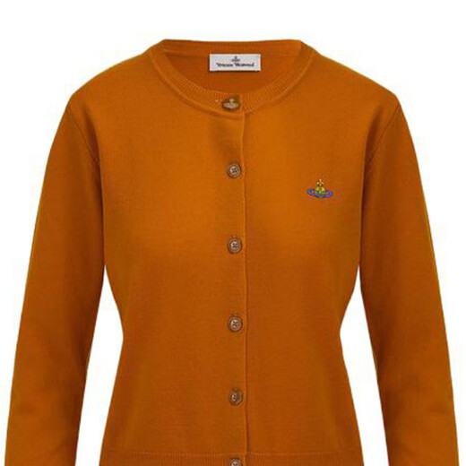 
Vivienne Westwood solid color single-breasted long-sleeved sweater for women brown brown XS