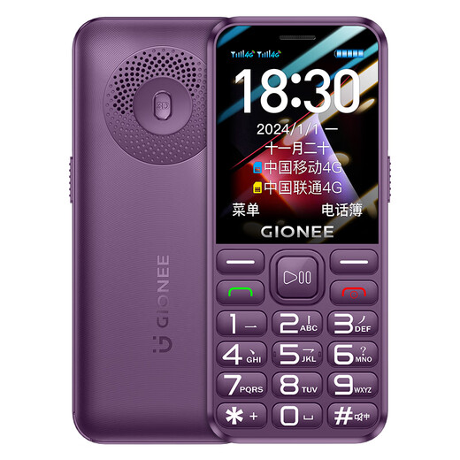 Gionee (Gionee) Senior Mobile Phone 4G Full Network Connection Brand New Elderly Machine Extra Long Standby, Loud, Large Character, Student Key Function Machine G510 Purple