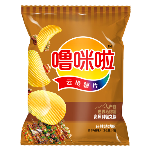 噜咪啦薯片50g*15袋(番茄味 +黄瓜味+烤翅味+海苔味)