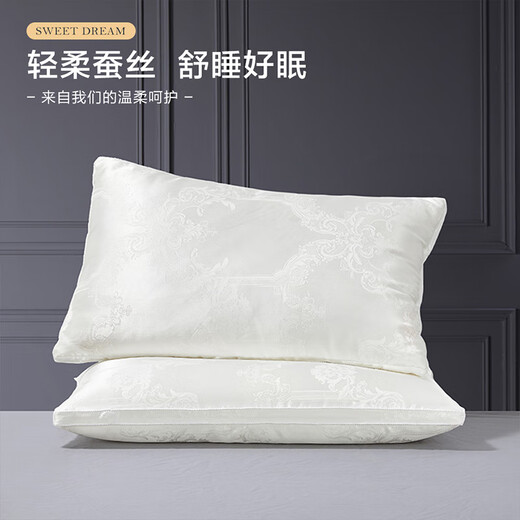 Boyang (BEYOND) Home Textile Mother and Baby Class A Comfortable Pillow Core Home Door Pillow No Collapse Super Soft Decoration Cervical Pillow Jacquard Silk Compound Pillow Siyue 45*70+2.5cm