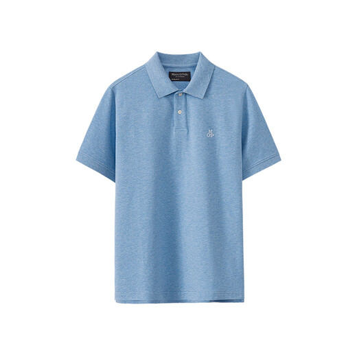 
Marc O'Polo/MOP [Same Model in Lei Jun] New Summer Pineapple Pattern Lapel Business Short Sleeve Polo Shirt for Men Sky Blue 826 L