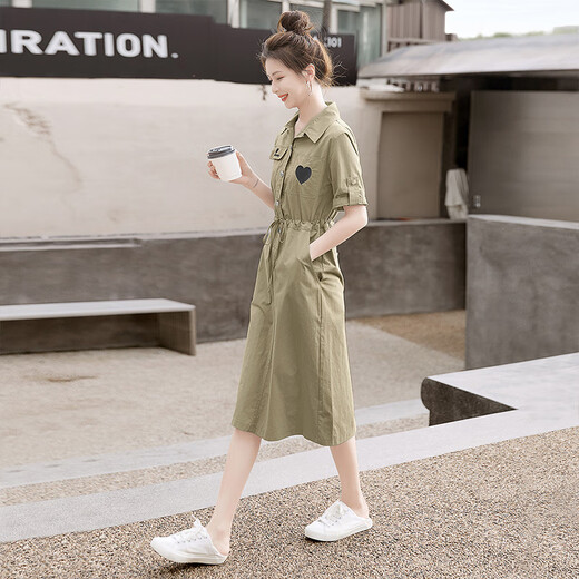 Cypress House Mid-length Dress 2025 Spring and Summer New Women's Slit Bed and Slimming Shirt Skirt