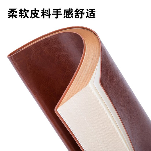 商务笔记本记事本A5日记本软皮A6B5本子定制可印logo会议记录出差 A6黑色-软皮吊坠款4881