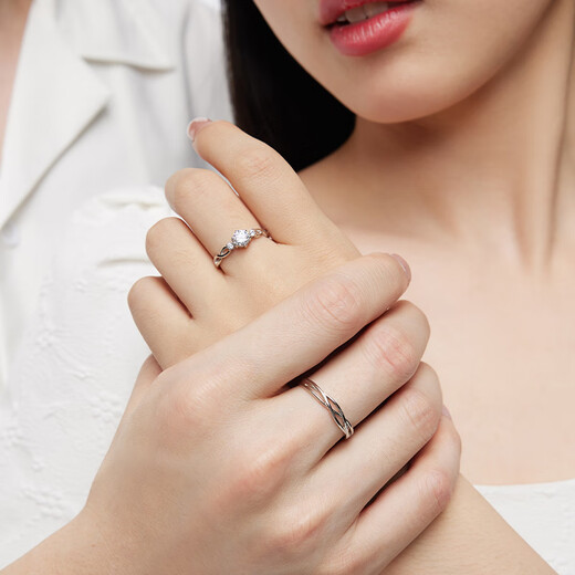 Cardillo Concentric Knot 999 Silver Jewelry Couple Rings A Pair of Rings for Marriage and Proposal Adjustable Birthday Gifts for Girlfriends 925 Silver-Couple Rings