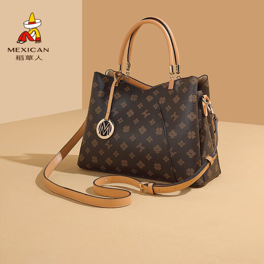 稻草人包包女包2025新款轻奢百搭手提包妈妈包单肩斜挎包生日礼物送妈妈