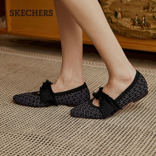 Skechers Skechers low-top single shoes Mary Jane shoes 158676 black/BLK37.5