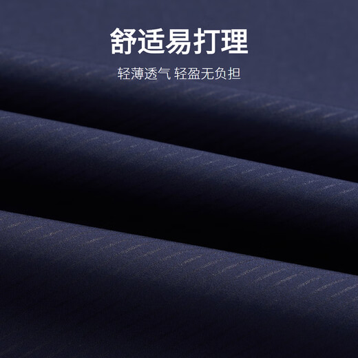 金利来外套【防水/抗皱】春夏新款三防易打理条纹商务休闲立领轻薄夹克 藏蓝-95 L 175/92A 推荐130-140斤