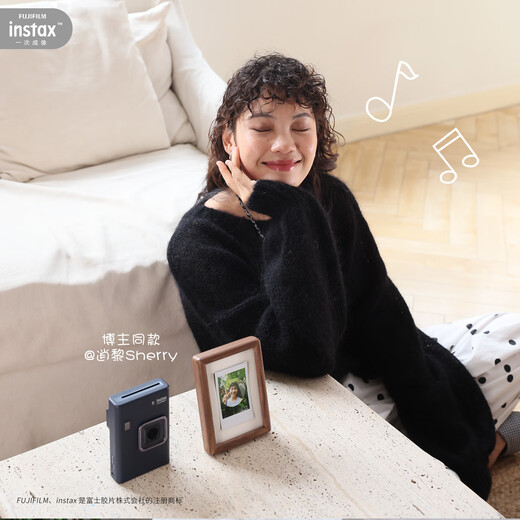 INSTAX Fuji Digital Analog Single Imaging Camera Liplay+ Midnight Blue