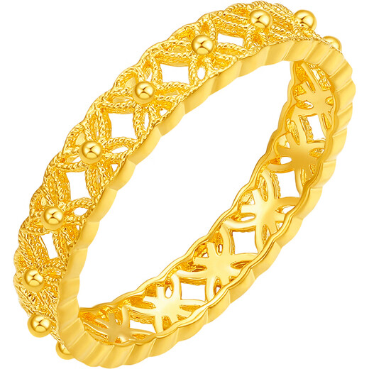Saturday Fu has money to spend 5G technology gold ring girl birthday gift price A0112790 No. 16, about 2.65g