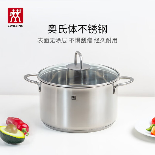 ZWILLING soup pot stainless steel deep-burning pot large-capacity soup pot stew pot stew pot porridge cooking noodle pot NovaPlus deep-burning pot 20cm