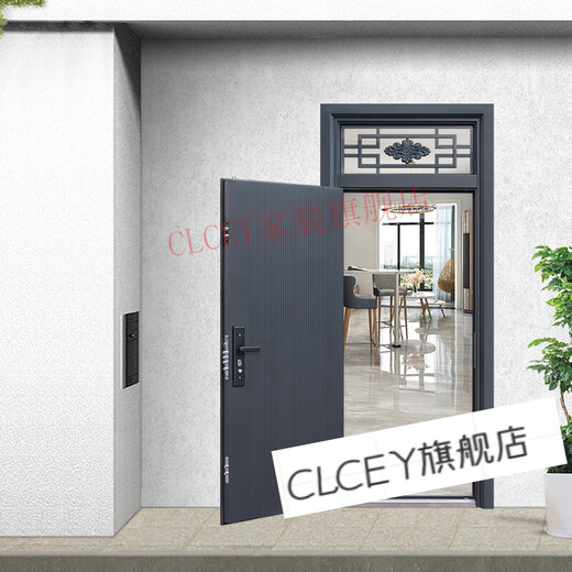 CLCEY противоугонная дверь, входная дверь с фрамугой, стальное вентиляционное окно, безопасность, наружное яркое окно, входная дверь, однодверный проект 2150*1050