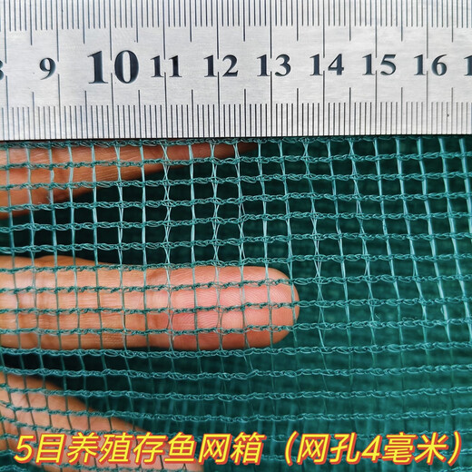 Fish farming cage, fish storage cage, bullfrog and eel fry cage, thickened cage, custom-made fishing net, aquaculture cage, 5 mesh (4 mm mesh) stamped version, 1 meter long-1 meter wide-1 meter high