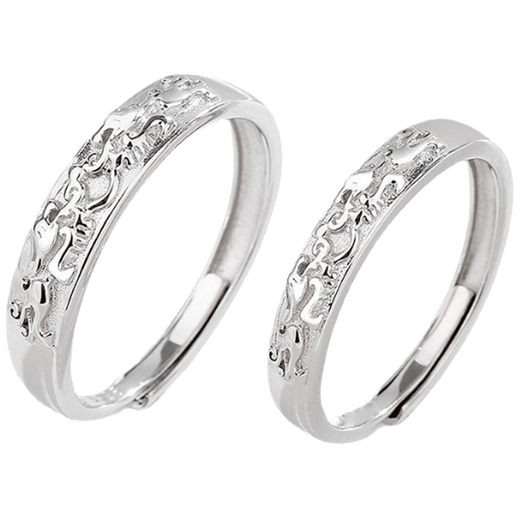 Century-old Fenxiang 950 platinum Pixiu couple ring for girls, a pair of live rings, Valentine's Day birthday gift, a pair of PT950 platinum Pixiu ring + certificate