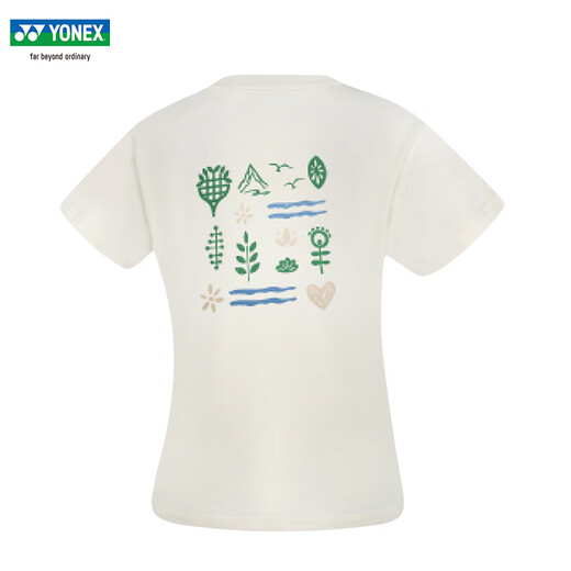 Yonex yonex badminton uniform yy Sportswear 16671cr schweißabsorbierende T-Shirt-Shorts umweltfreundliche Serie Frauen T-Shirt 16835BCR ICE BEGE L L.