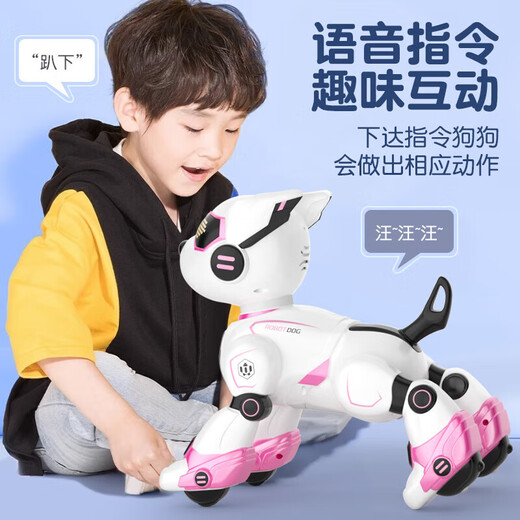 JJRC儿童智能机器狗早教声控玩具男孩1-3岁女孩2-4-6岁生日礼物机器人 宝石蓝N3【遥控+手控+声控模式】 智能早教编程触摸互动成长陪伴