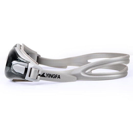 YINGFA swimming goggles HD anti-fog waterproof comfortable training flat light large frame eye protection adult men and women swimming goggles gray