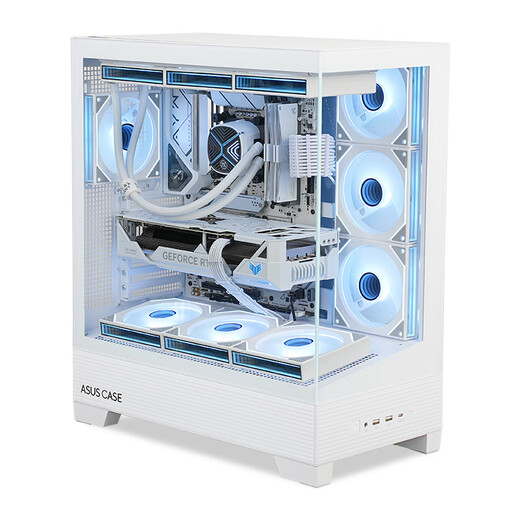 ASUS (ASUS) ASUS ROG family bucket assembly computer sea view room R7 7800X3D/R7 9800X3D barebones Tianxuan host pure white Xiaofuxue desktop computer 9800X3D barebones + 32G + 5.0 solid state丨 Xiaofuxue version