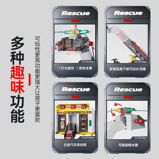 IDOL CAT track alloy car educational toy boy birthday gift 3-6 years old boy baby children Children's Day fire truck 12 alloy car + airplane + exquisite gift box Sam's same style can spray water 23456 years old