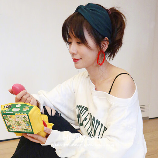 Dawn Panda Alyssa Chia's same style hairband for women in autumn and winter, high-end and versatile going out headband, retro French high skull hairpin, dark green, same style as Kan Qingzi's