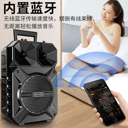 Huabao XY-1013 flagship wireless Bluetooth speaker outdoor large volume square dance audio small household portable mobile stall speaker without microphone