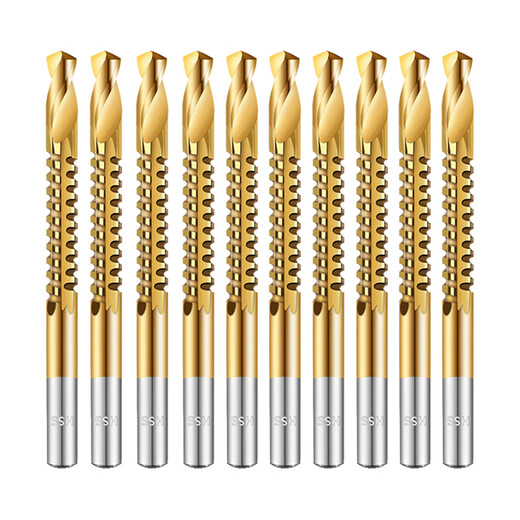 Red Knight Sawtooth Twist Drill Bit Multi-function Punching Grooving Woodworking Hand Electric Drill Super Carbide Set Drill Bit