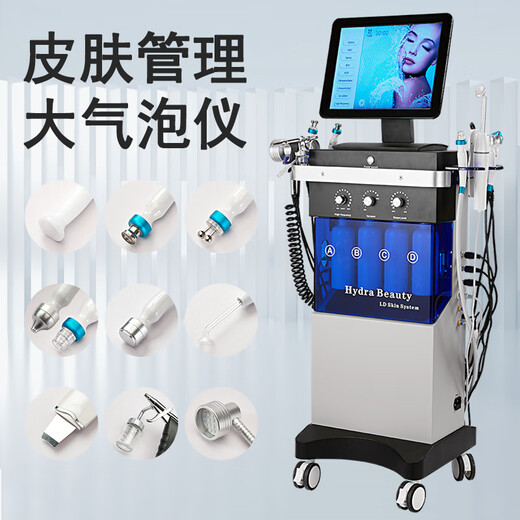 Haifei Multifunctional Show Skin Management Comprehensive Large Bubble Instrument Facial Cleansing Blackhead Hydration Beauty Salon Special 14-in-1 Large Bubble Skin Management Instrument