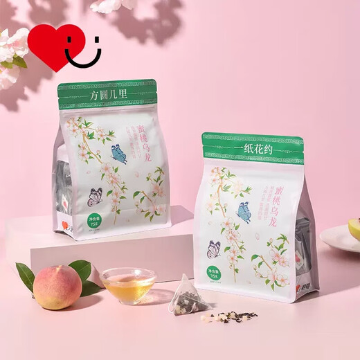Peach Oolong Tea, Jasmine Tea, Fruit Tea, Triangular Tea Bag, Hot and Cold Infusion Bag, Fruit Tea, Peach Oolong Tea*1 bag