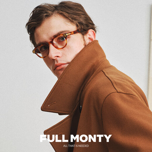 FULL MONTY【战壕双排扣】金棕色宽松版大衣男商务休闲时尚羊毛外套秋冬 金棕色6073 54