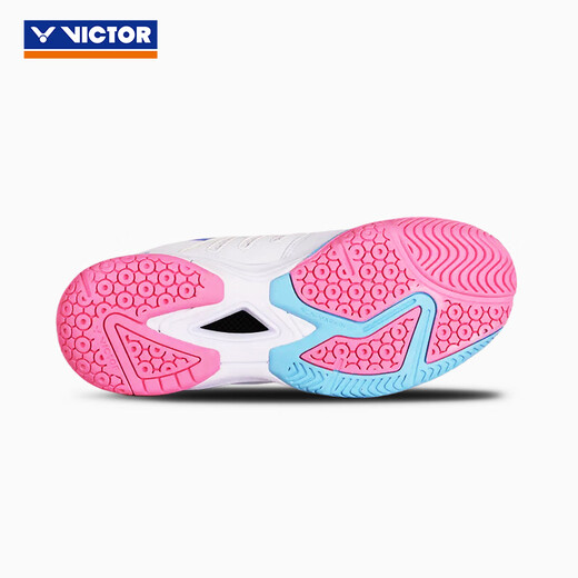 VICTOR Victory Badminton Shoes Victory A396-AQ Professional Sports Shoes New White/Light Rose Red Unisex Style A396 White/Light Rose Pink 37