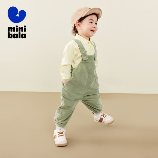 Mini Bala Warm Loose Pants for Boys and Girls Autumn Soft Corduroy Baby Overalls Trousers