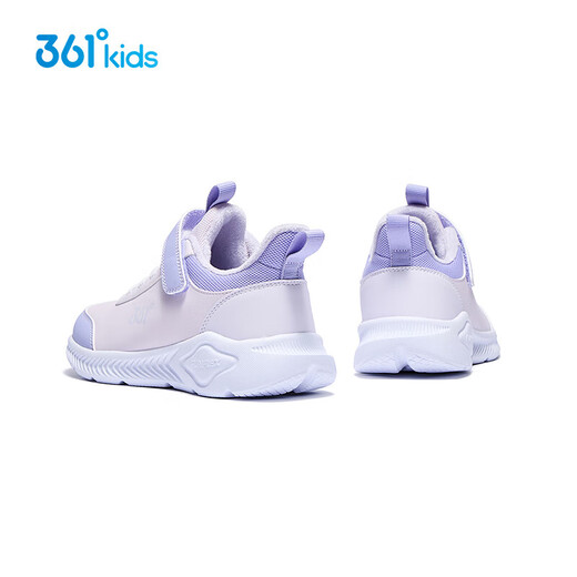 361°儿童运动鞋25冬男女童3-14岁皮面加绒保暖缓震棉鞋 紫32