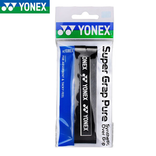 YONEX尤尼克斯手胶ac108ex羽毛球拍yy防滑吸汗带手胶 AC108EX 黑色 单条装 超薄防滑
