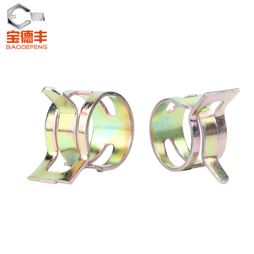 宝德丰弹性卡箍钢带型环箍弹簧钢卡管夹手捏喉箍水管油管箍锰钢卡子Q673 M7.5x8x0.6(50个)